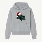 Christmas Truck Design with Lights and Santa Hat, Festive Holiday Decor for Truck Lovers, Winter Truck Art Print, Merry Christmas Gift - Hoodie 1758556422681.jpg
