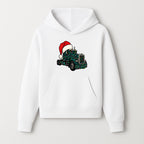 Christmas Truck Design with Lights and Santa Hat, Festive Holiday Decor for Truck Lovers, Winter Truck Art Print, Merry Christmas Gift - Hoodie 1758556422812.jpg