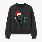 Christmas Truck Design with Lights and Santa Hat, Festive Holiday Decor for Truck Lovers, Winter Truck Art Print, Merry Christmas Gift - Sweatshirt 1758556427342.jpg