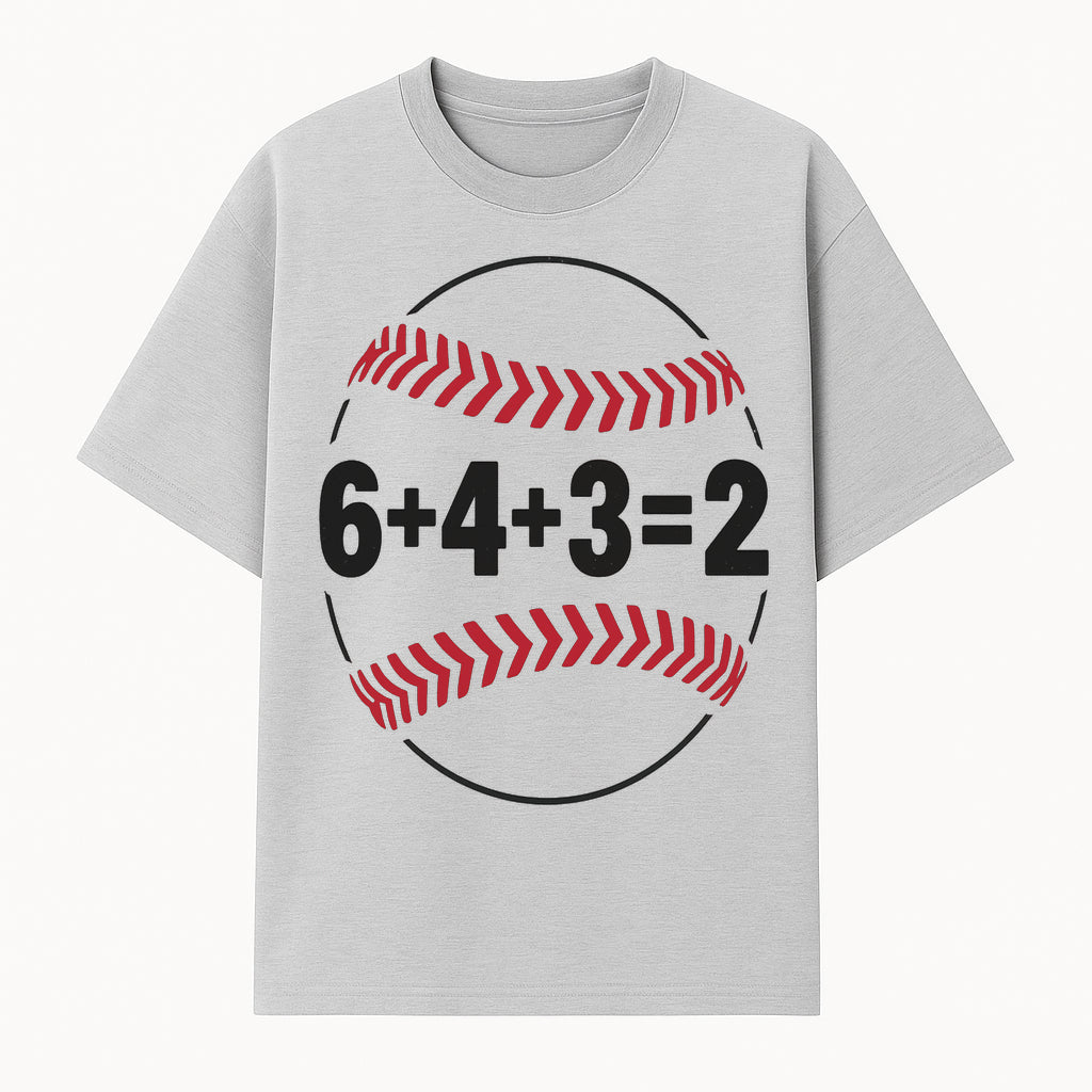 Baseball Math Design T-Shirt, Funny Sports Equation Gift for Players, Coaches, and Fans, Unique Red and Black Graphic Tee - T-shirt 1758558721717.jpg