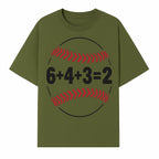 Baseball Math Design T-Shirt, Funny Sports Equation Gift for Players, Coaches, and Fans, Unique Red and Black Graphic Tee - T-shirt 1758558722152.jpg
