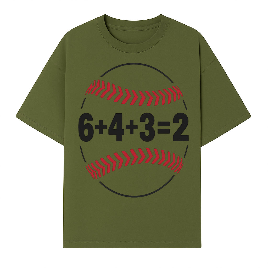 Baseball Math Design T-Shirt, Funny Sports Equation Gift for Players, Coaches, and Fans, Unique Red and Black Graphic Tee - T-shirt 1758558722152.jpg