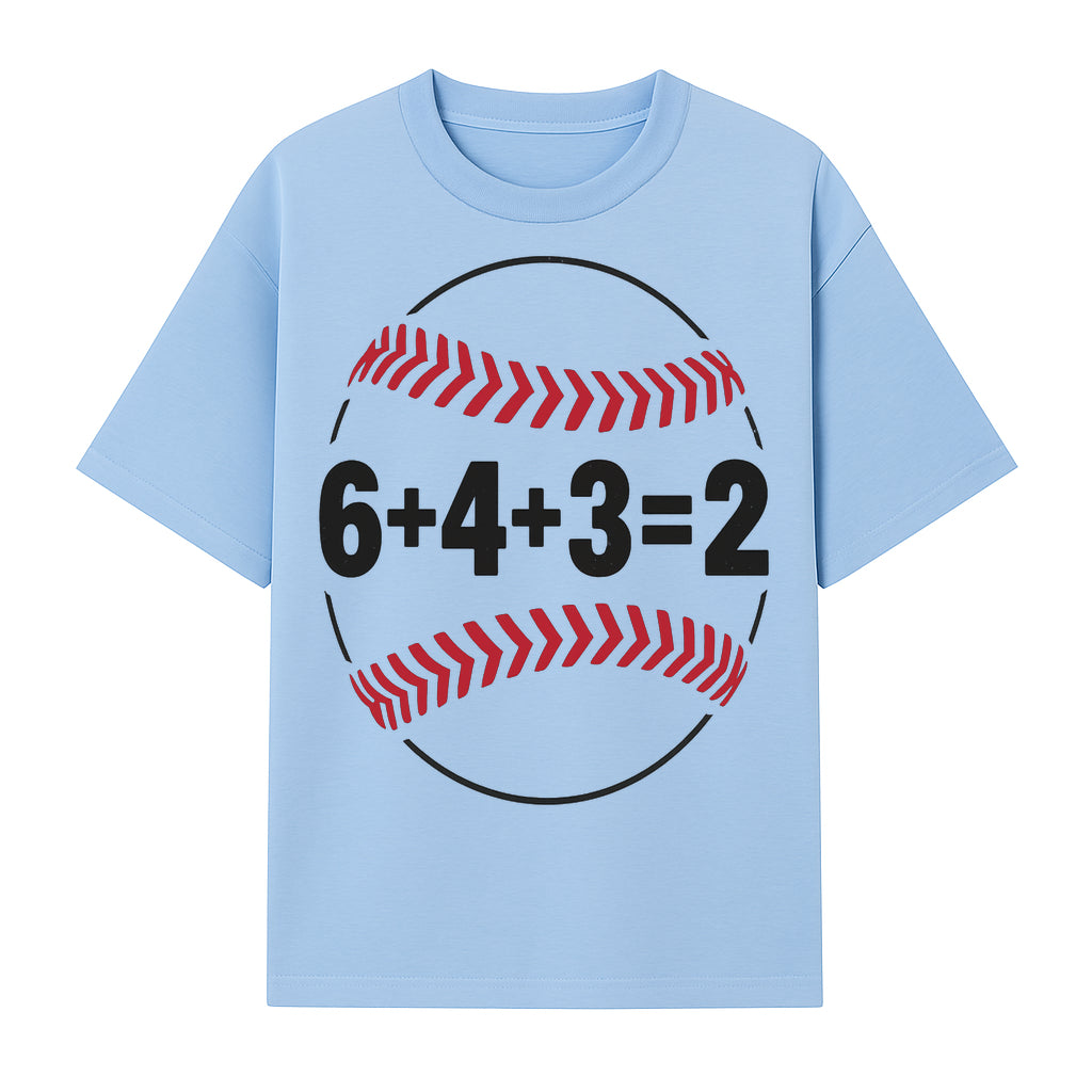 Baseball Math Design T-Shirt, Funny Sports Equation Gift for Players, Coaches, and Fans, Unique Red and Black Graphic Tee - T-shirt 1758558722410.jpg