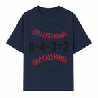 Baseball Math Design T-Shirt, Funny Sports Equation Gift for Players, Coaches, and Fans, Unique Red and Black Graphic Tee - T-shirt 1758558722800.jpg