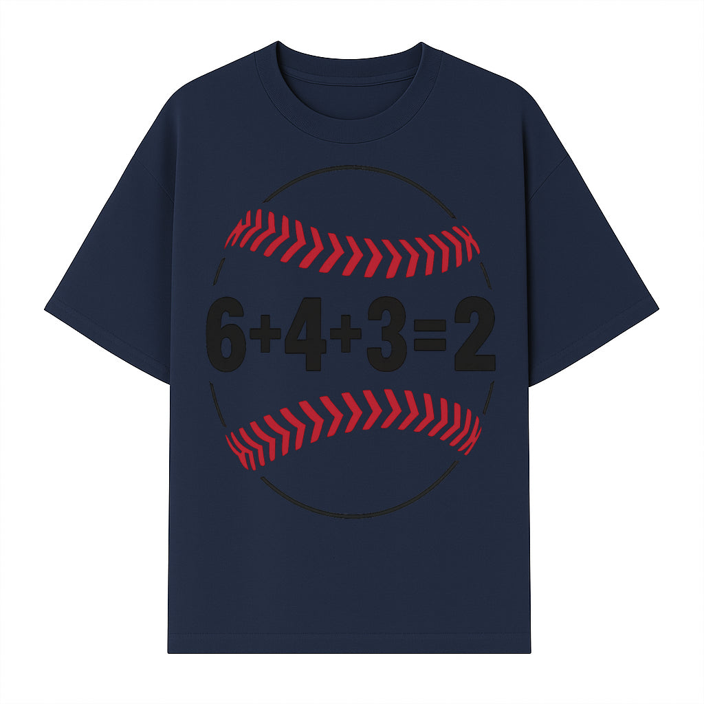 Baseball Math Design T-Shirt, Funny Sports Equation Gift for Players, Coaches, and Fans, Unique Red and Black Graphic Tee - T-shirt 1758558722800.jpg