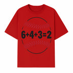Baseball Math Design T-Shirt, Funny Sports Equation Gift for Players, Coaches, and Fans, Unique Red and Black Graphic Tee - T-shirt 1758558722952.jpg