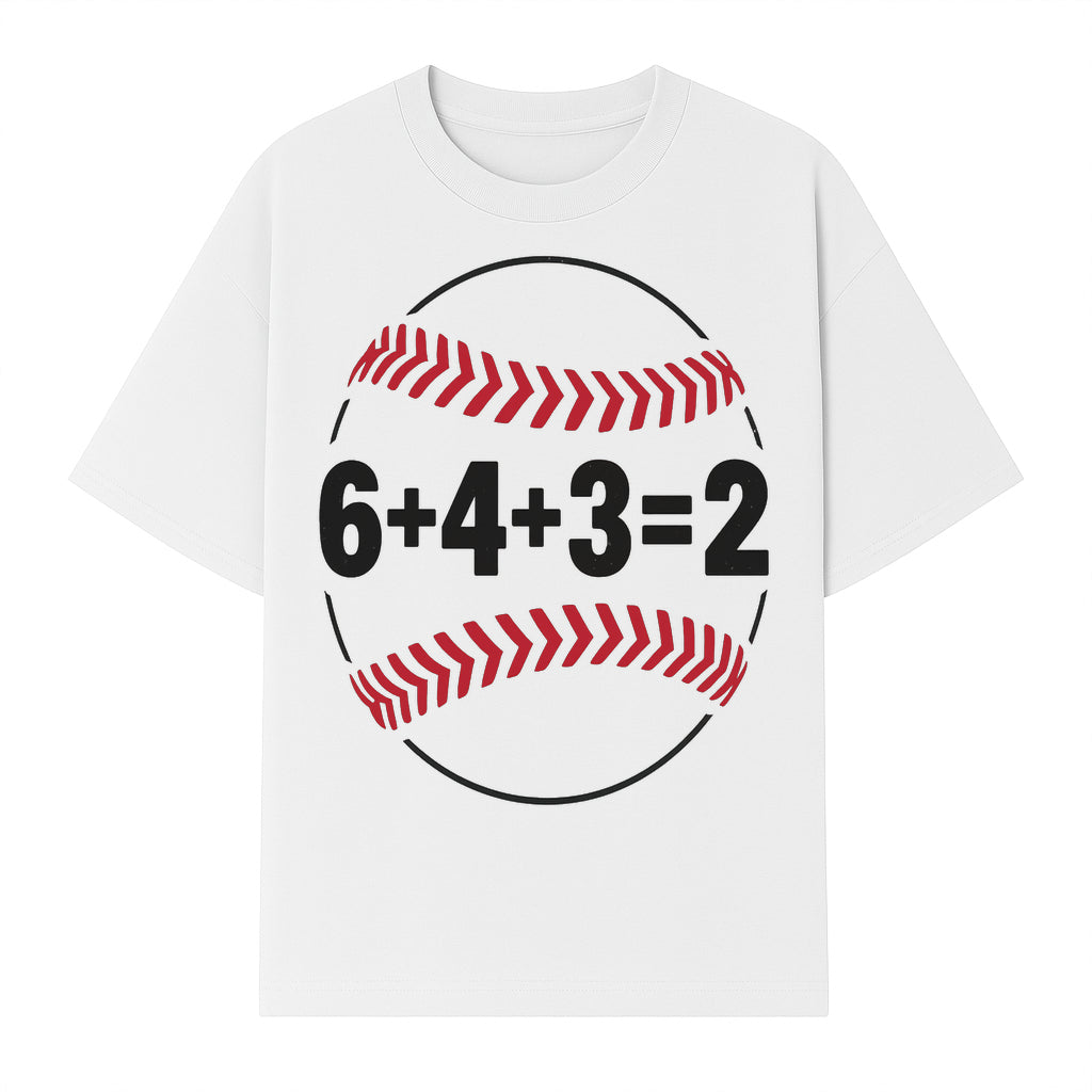 Baseball Math Design T-Shirt, Funny Sports Equation Gift for Players, Coaches, and Fans, Unique Red and Black Graphic Tee - T-shirt 1758558723204.jpg