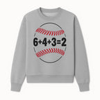 Baseball Math Design T-Shirt, Funny Sports Equation Gift for Players, Coaches, and Fans, Unique Red and Black Graphic Tee - Sweatshirt 1758558724608.jpg