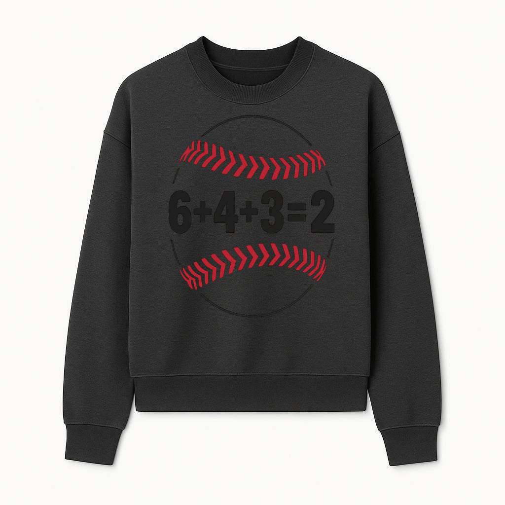 Baseball Math Design T-Shirt, Funny Sports Equation Gift for Players, Coaches, and Fans, Unique Red and Black Graphic Tee - Sweatshirt 1758558724885.jpg