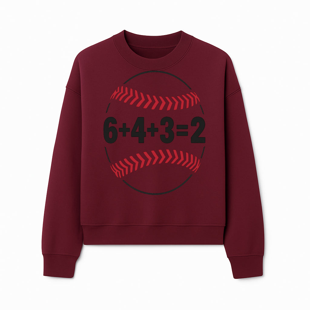 Baseball Math Design T-Shirt, Funny Sports Equation Gift for Players, Coaches, and Fans, Unique Red and Black Graphic Tee - Sweatshirt 1758558725539.jpg