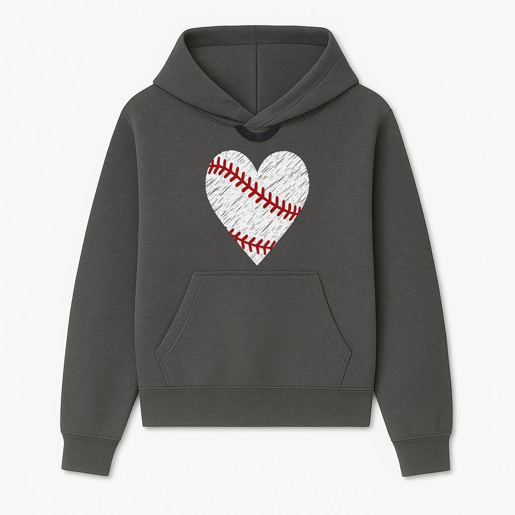 Baseball Heart Graphic Tee | Love for Baseball Lovers | Sports Apparel | Gift for Softball Fans | Vintage Baseball Tee - Hoodie 1758558725717.jpg