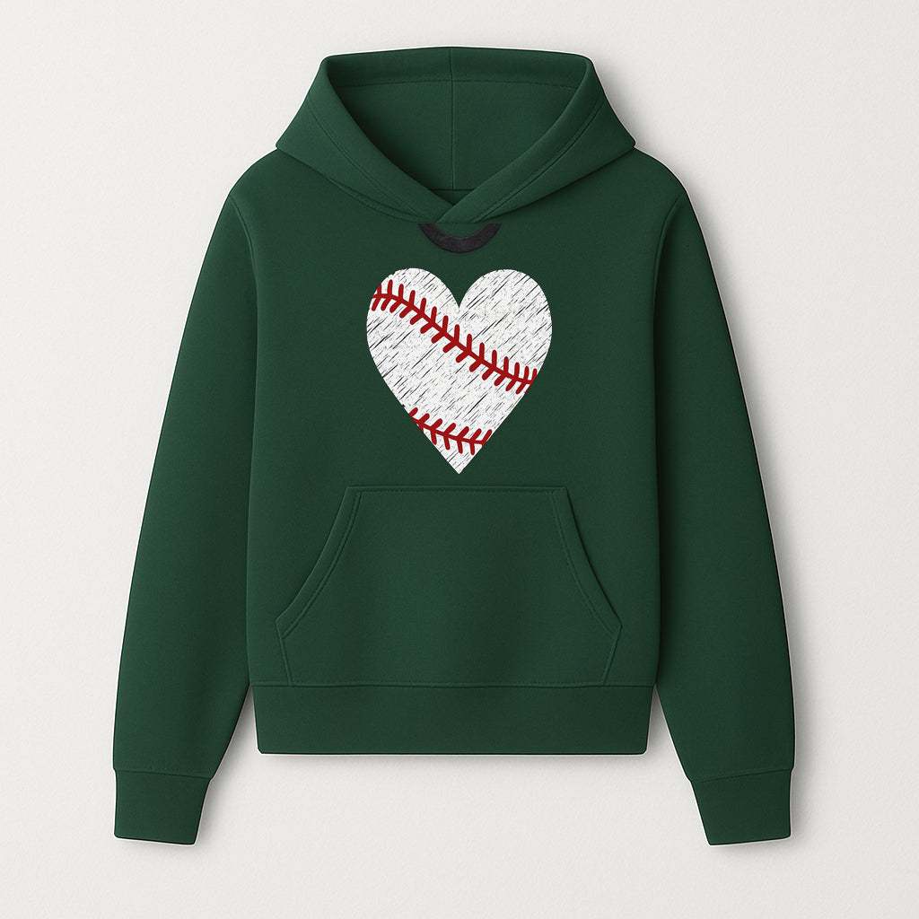 Baseball Heart Graphic Tee | Love for Baseball Lovers | Sports Apparel | Gift for Softball Fans | Vintage Baseball Tee - Hoodie 1758558725867.jpg