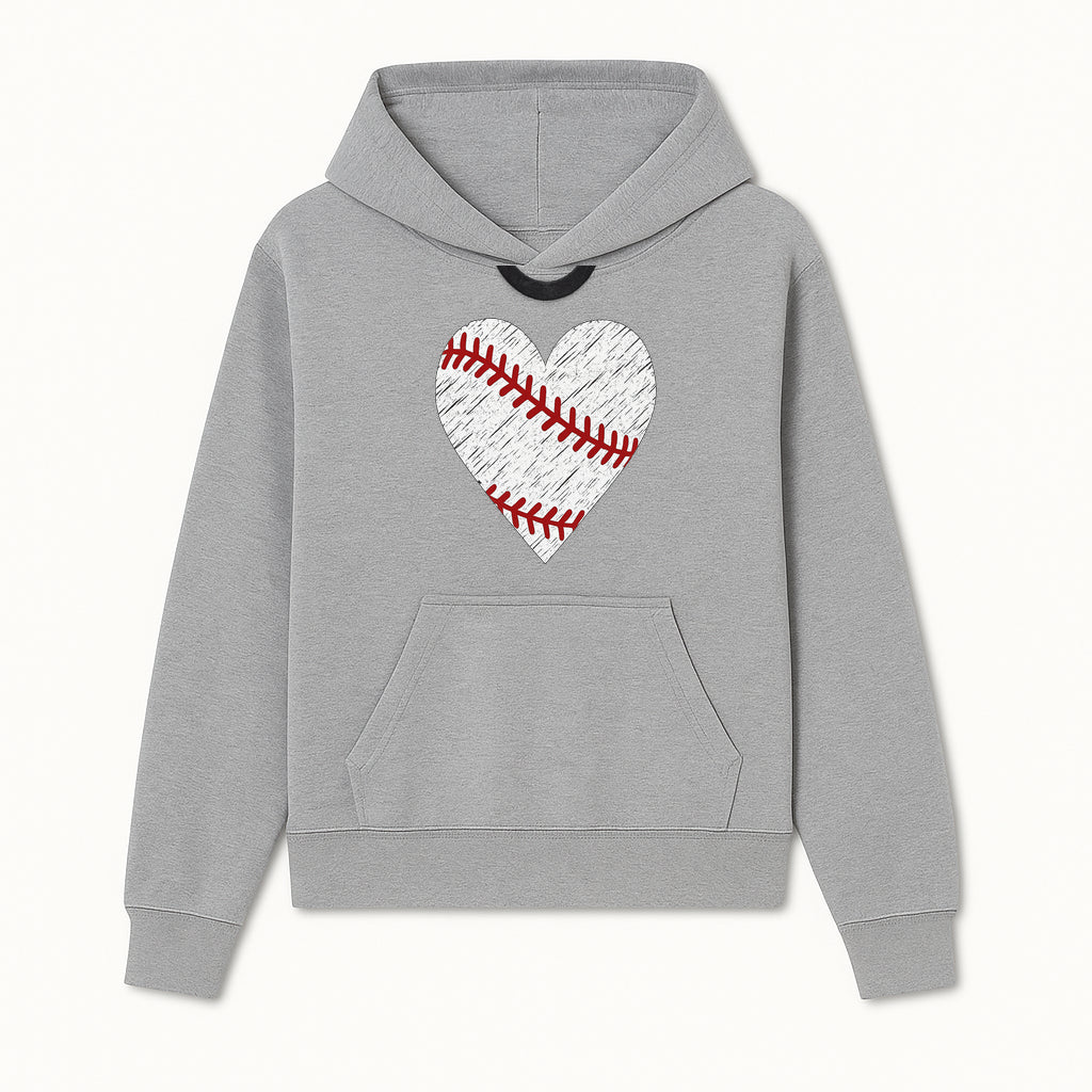 Baseball Heart Graphic Tee | Love for Baseball Lovers | Sports Apparel | Gift for Softball Fans | Vintage Baseball Tee - Hoodie 1758558726023.jpg