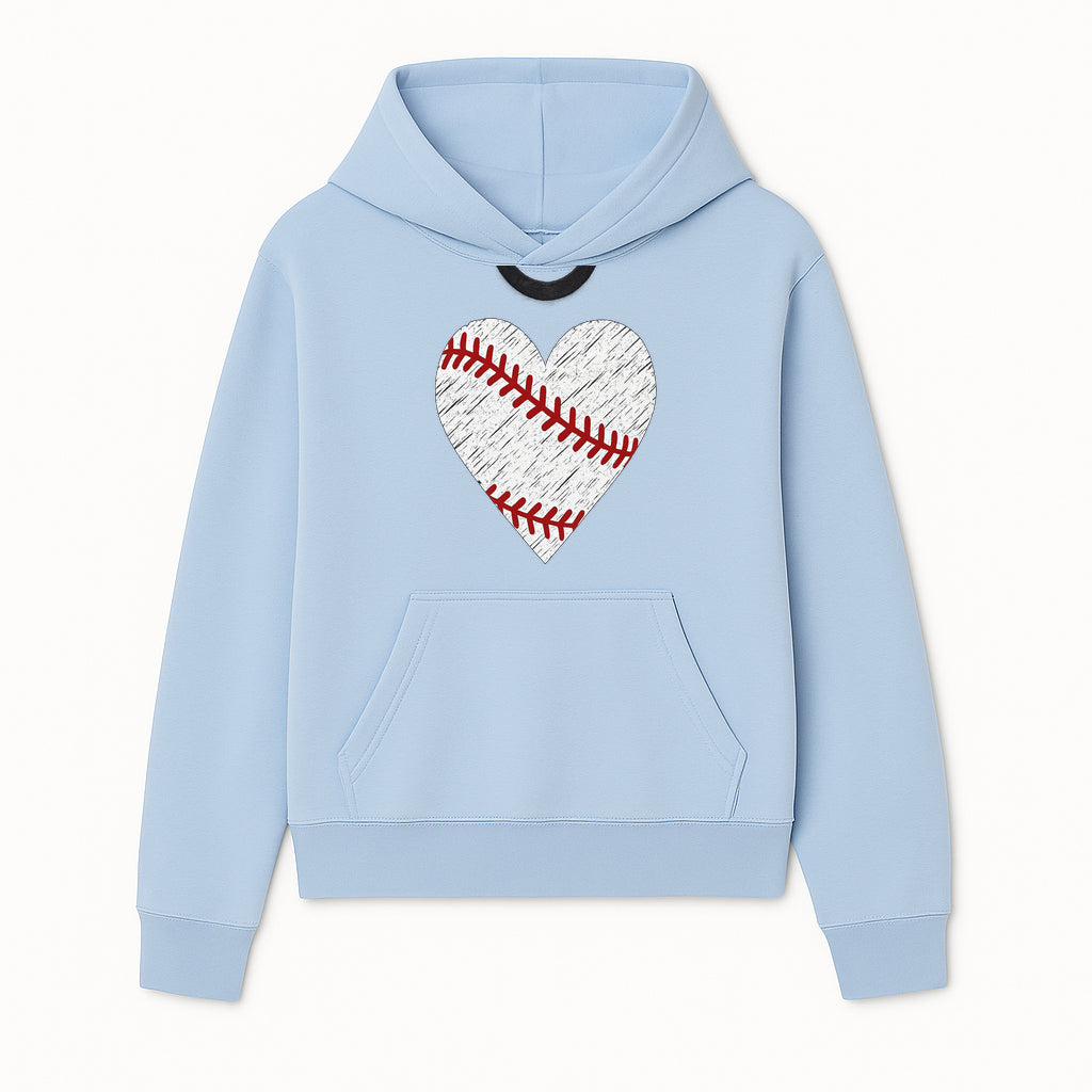 Baseball Heart Graphic Tee | Love for Baseball Lovers | Sports Apparel | Gift for Softball Fans | Vintage Baseball Tee - Hoodie 1758558726183.jpg