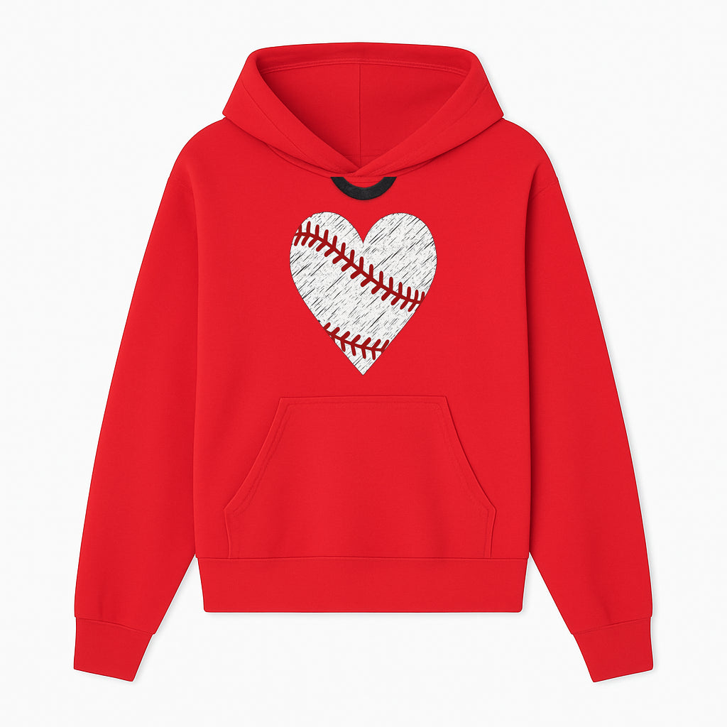 Baseball Heart Graphic Tee | Love for Baseball Lovers | Sports Apparel | Gift for Softball Fans | Vintage Baseball Tee - Hoodie 1758558726788.jpg