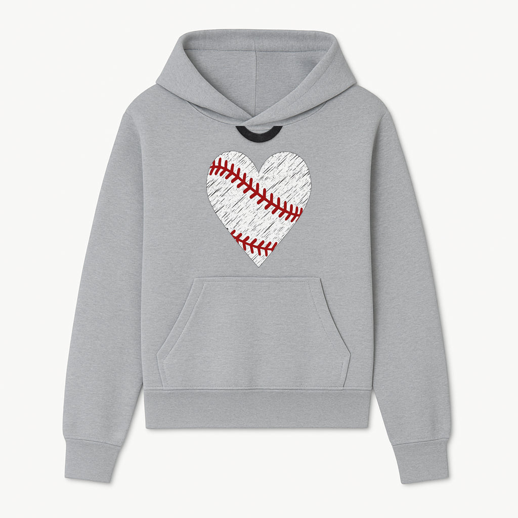 Baseball Heart Graphic Tee | Love for Baseball Lovers | Sports Apparel | Gift for Softball Fans | Vintage Baseball Tee - Hoodie 1758558726928.jpg