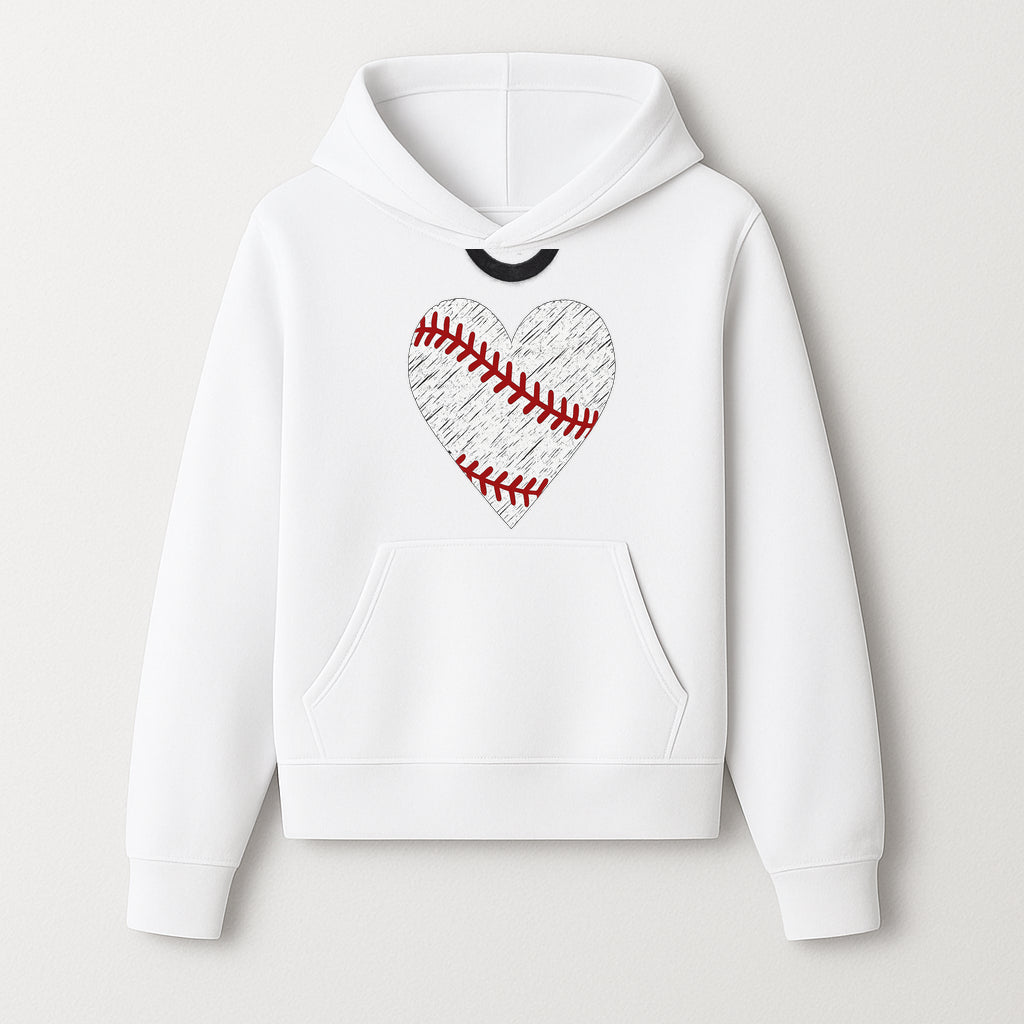 Baseball Heart Graphic Tee | Love for Baseball Lovers | Sports Apparel | Gift for Softball Fans | Vintage Baseball Tee - Hoodie 1758558727072.jpg