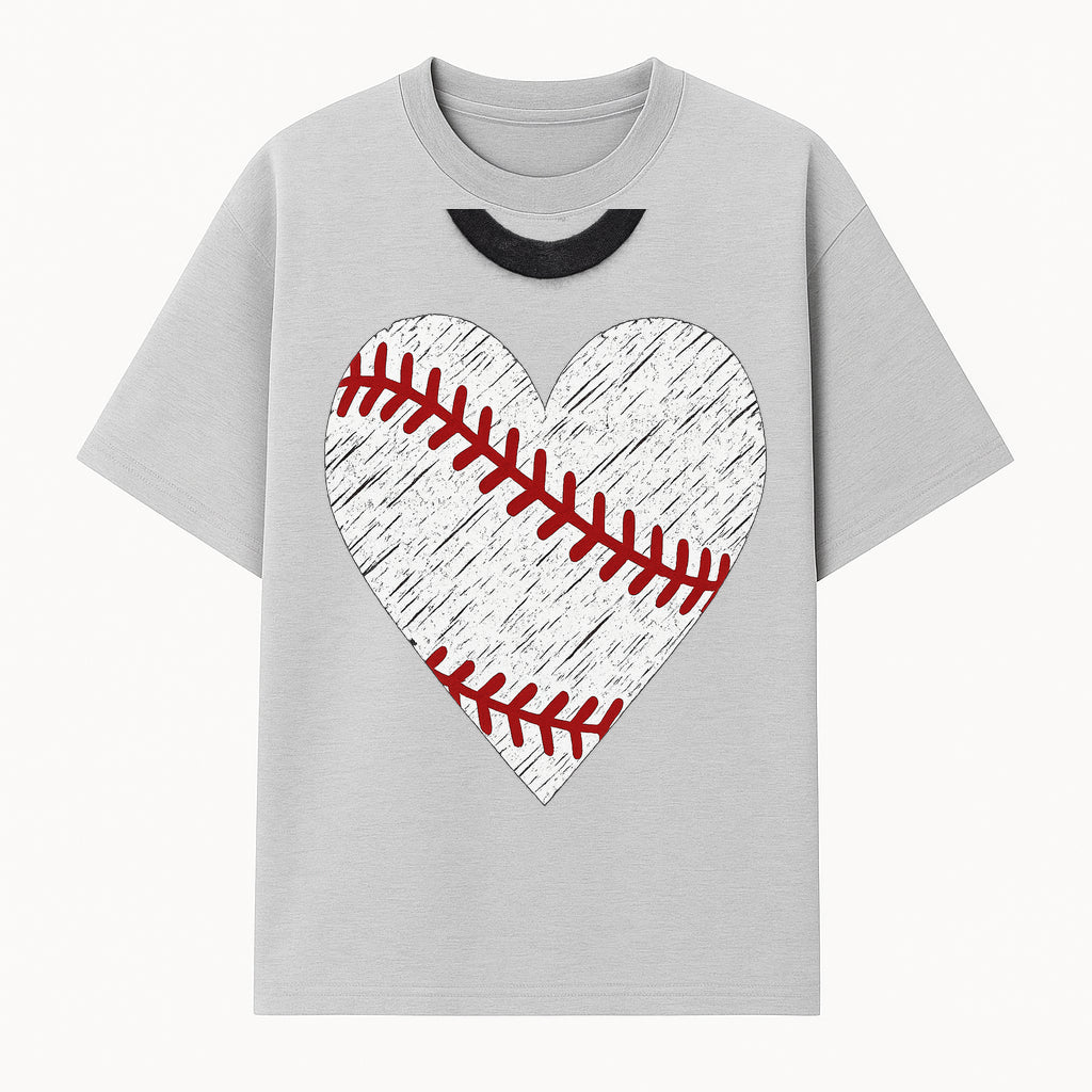 Baseball Heart Graphic Tee | Love for Baseball Lovers | Sports Apparel | Gift for Softball Fans | Vintage Baseball Tee - T-shirt 1758558728519.jpg