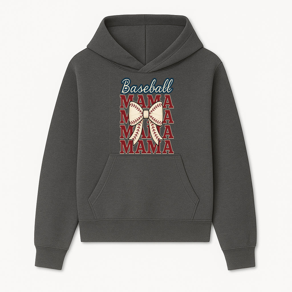Baseball Mama T-Shirt with Bow, Cute Baseball Mom Graphic Tee, Softball Cheer Design for Sports Lovers and Fan Gifts - Hoodie 1758558728999.jpg
