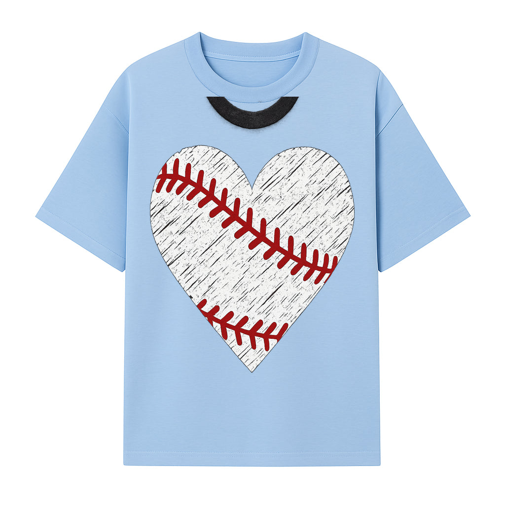 Baseball Heart Graphic Tee | Love for Baseball Lovers | Sports Apparel | Gift for Softball Fans | Vintage Baseball Tee - T-shirt 1758558729267.jpg
