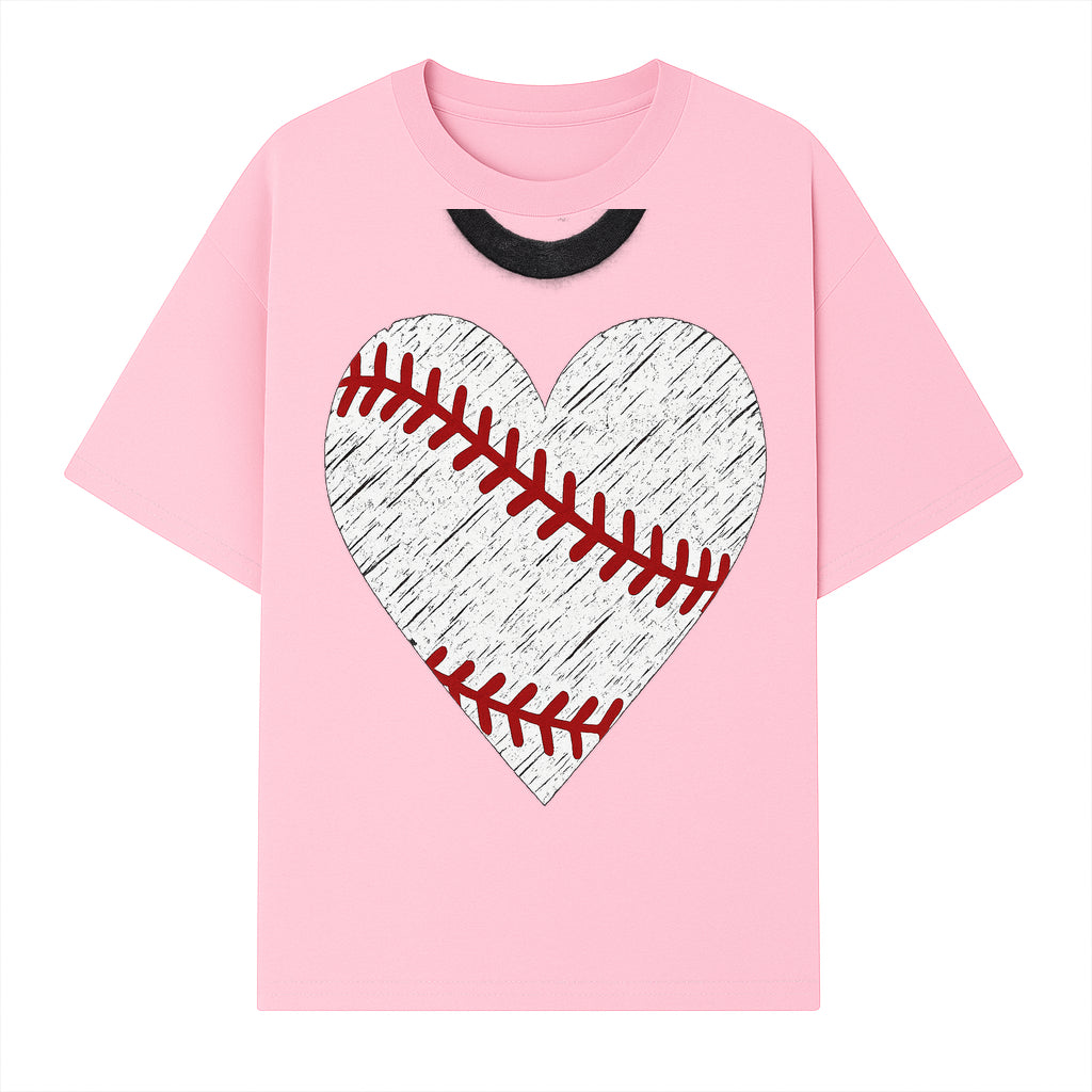 Baseball Heart Graphic Tee | Love for Baseball Lovers | Sports Apparel | Gift for Softball Fans | Vintage Baseball Tee - T-shirt 1758558729403.jpg