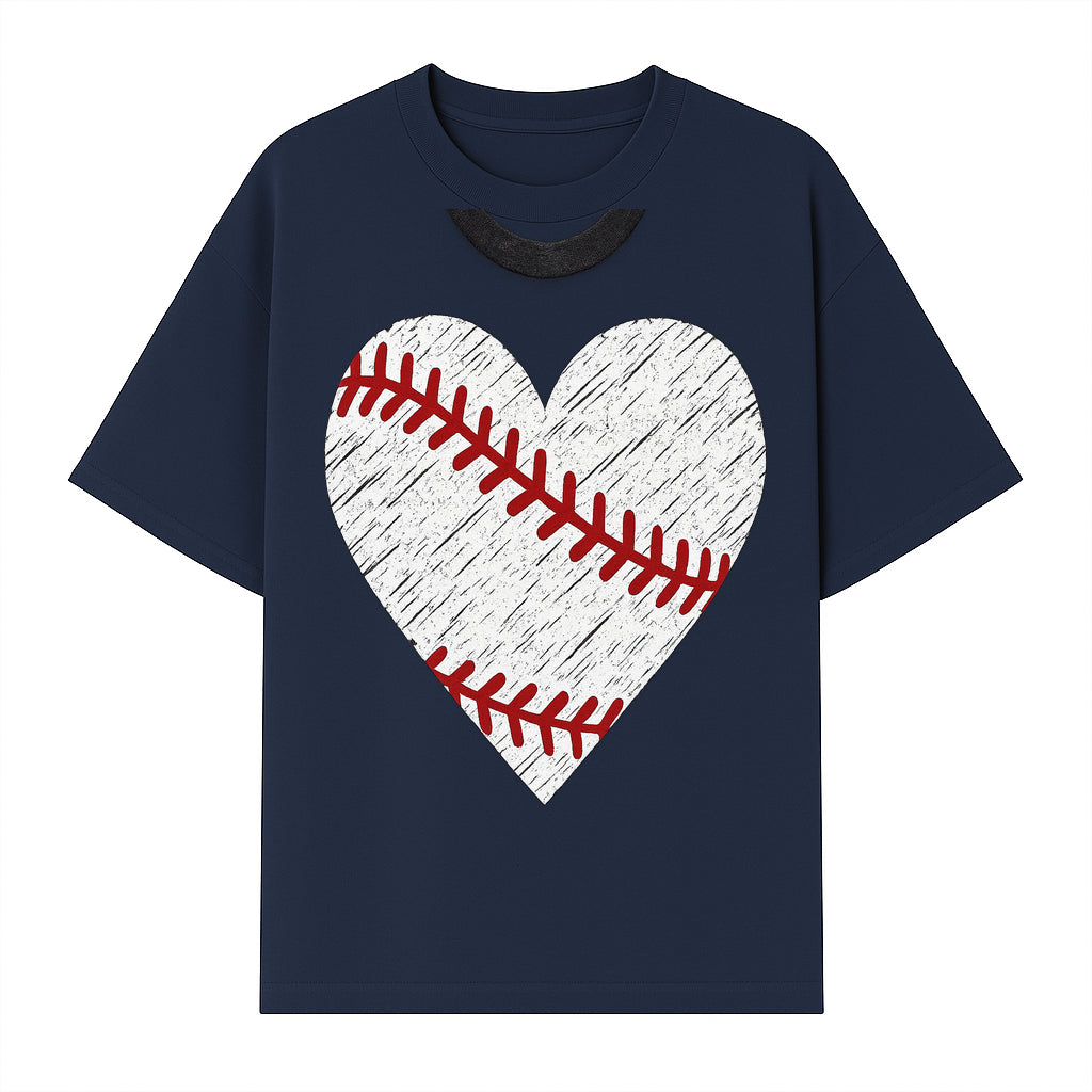 Baseball Heart Graphic Tee | Love for Baseball Lovers | Sports Apparel | Gift for Softball Fans | Vintage Baseball Tee - T-shirt 1758558729701.jpg