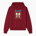 Baseball Mama T-Shirt with Bow, Cute Baseball Mom Graphic Tee, Softball Cheer Design for Sports Lovers and Fan Gifts - Hoodie 1758558729721.jpg