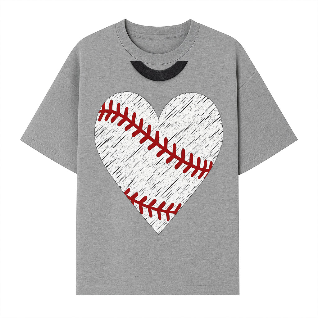 Baseball Heart Graphic Tee | Love for Baseball Lovers | Sports Apparel | Gift for Softball Fans | Vintage Baseball Tee - T-shirt 1758558729975.jpg