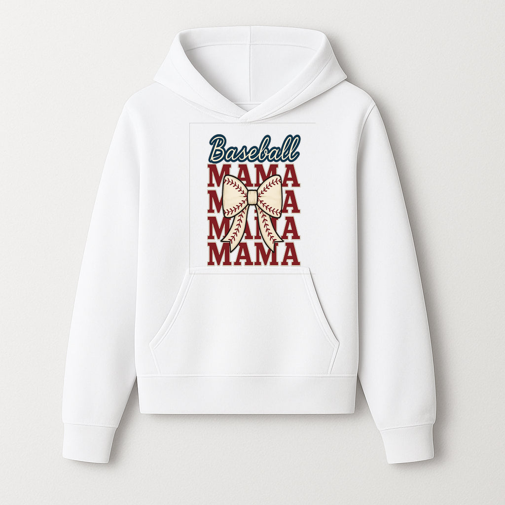 Baseball Mama T-Shirt with Bow, Cute Baseball Mom Graphic Tee, Softball Cheer Design for Sports Lovers and Fan Gifts - Hoodie 1758558730254.jpg