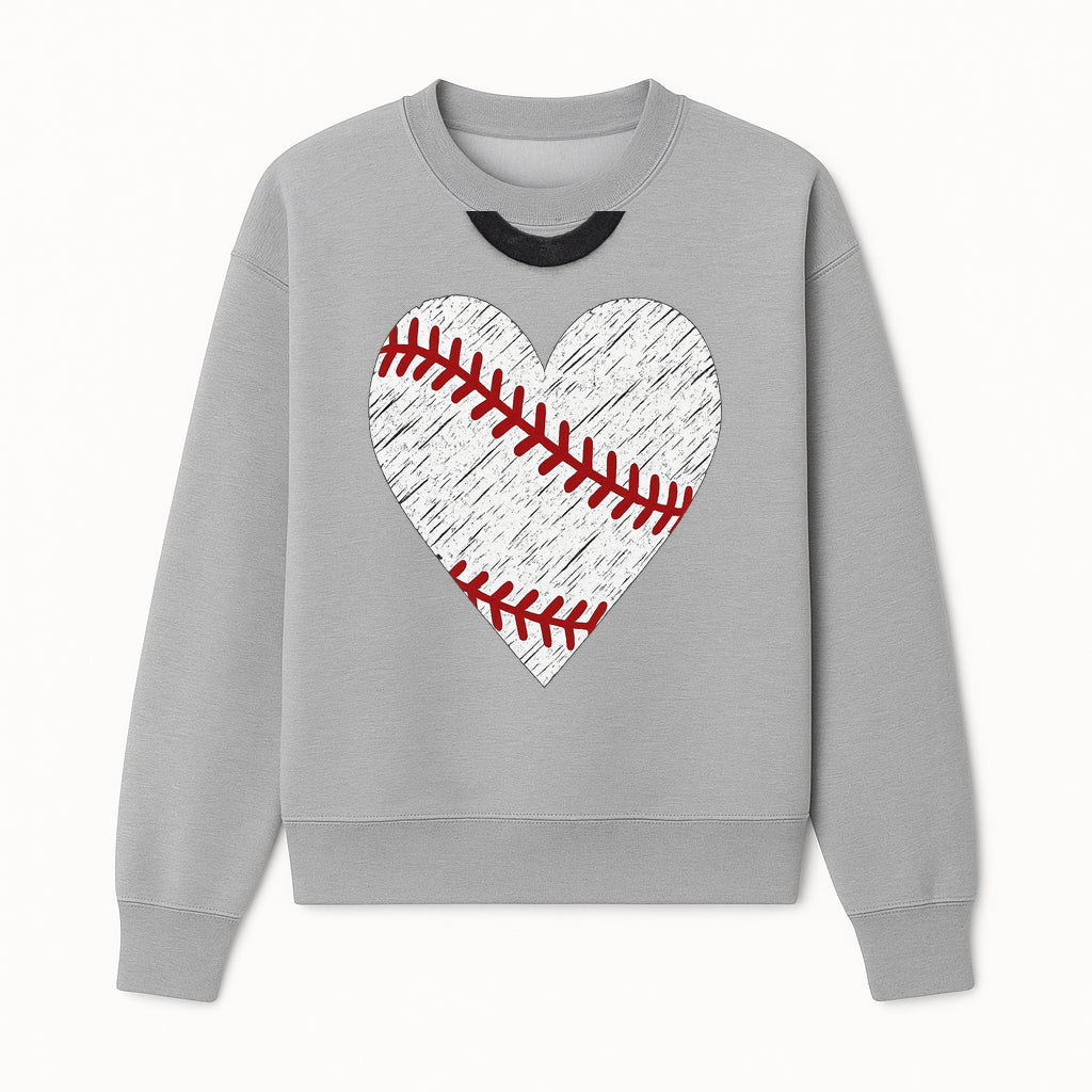 Baseball Heart Graphic Tee | Love for Baseball Lovers | Sports Apparel | Gift for Softball Fans | Vintage Baseball Tee - Sweatshirt 1758558731462.jpg