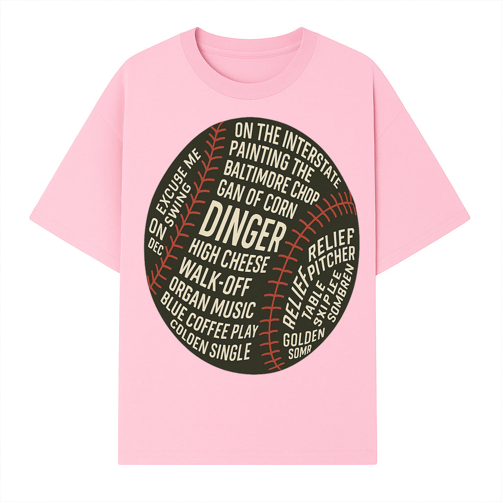 Baseball Terms Wall Art | Dinger Print with Game Phrases | Sports Decor for Fans | Vintage Baseball Typography Design - T-shirt 1758558731946.jpg