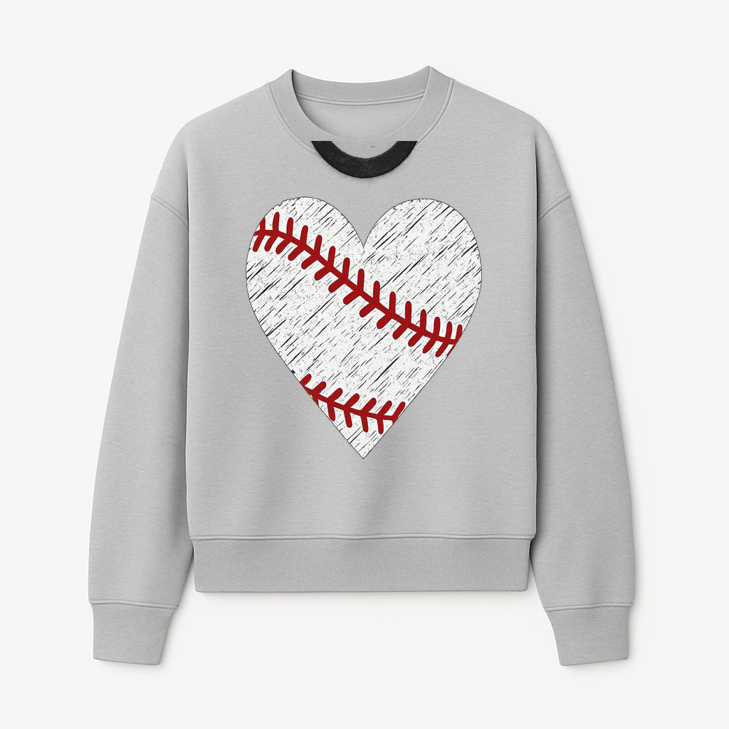 Baseball Heart Graphic Tee | Love for Baseball Lovers | Sports Apparel | Gift for Softball Fans | Vintage Baseball Tee - Sweatshirt 1758558732064.jpg