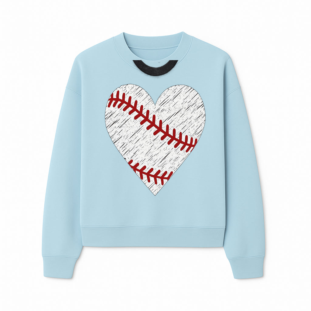 Baseball Heart Graphic Tee | Love for Baseball Lovers | Sports Apparel | Gift for Softball Fans | Vintage Baseball Tee - Sweatshirt 1758558732176.jpg