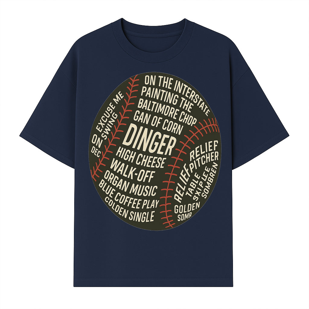 Baseball Terms Wall Art | Dinger Print with Game Phrases | Sports Decor for Fans | Vintage Baseball Typography Design - T-shirt 1758558732231.jpg