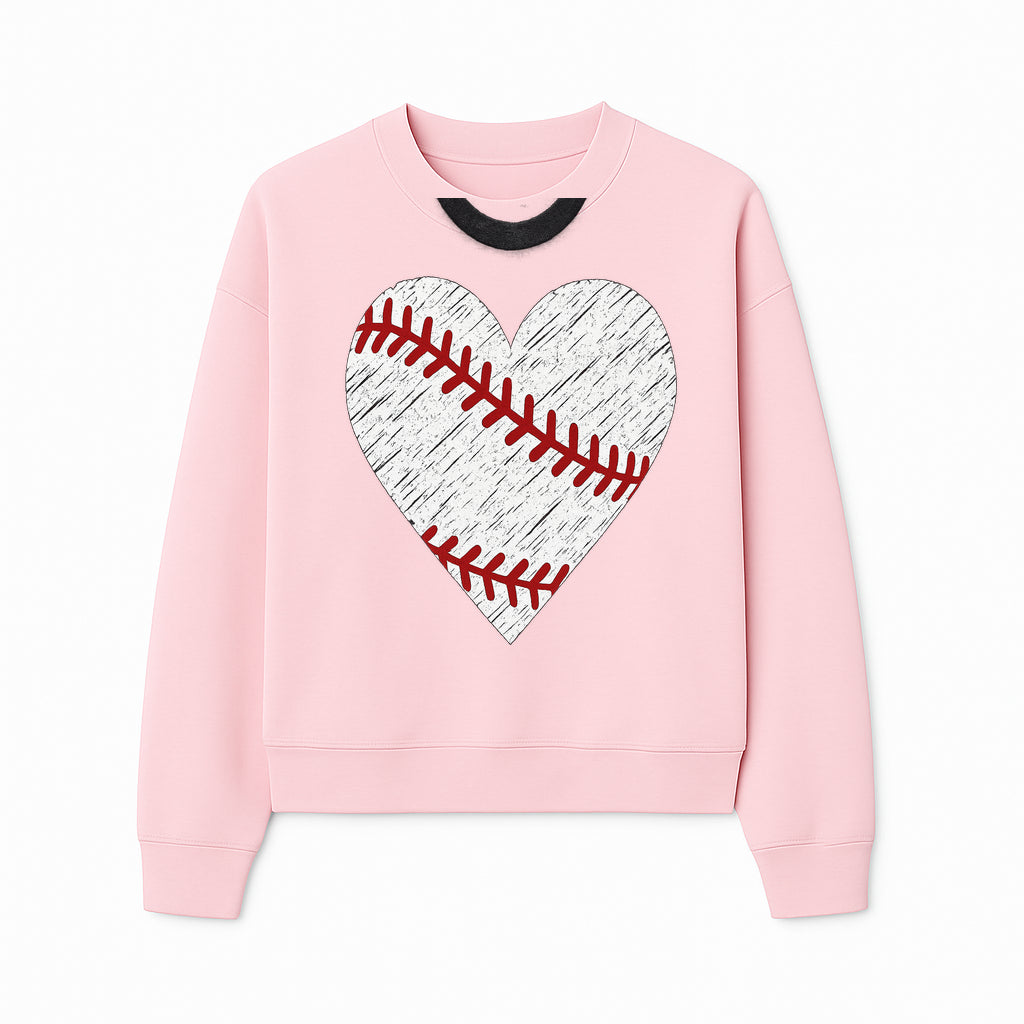 Baseball Heart Graphic Tee | Love for Baseball Lovers | Sports Apparel | Gift for Softball Fans | Vintage Baseball Tee - Sweatshirt 1758558732344.jpg