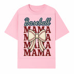Baseball Mama T-Shirt with Bow, Cute Baseball Mom Graphic Tee, Softball Cheer Design for Sports Lovers and Fan Gifts - T-shirt 1758558732421.jpg