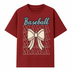 Baseball Mama T-Shirt with Bow, Cute Baseball Mom Graphic Tee, Softball Cheer Design for Sports Lovers and Fan Gifts - T-shirt 1758558732566.jpg