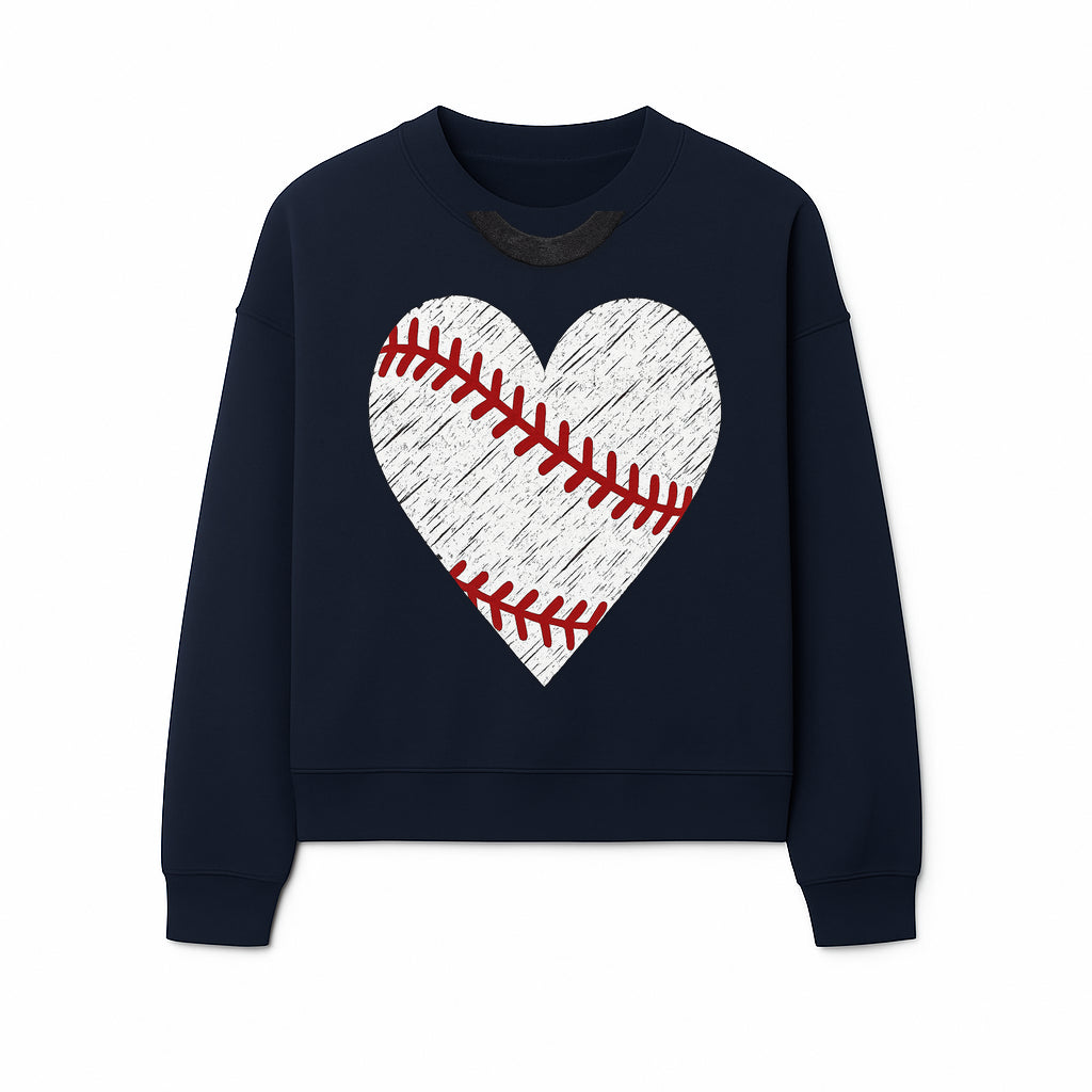 Baseball Heart Graphic Tee | Love for Baseball Lovers | Sports Apparel | Gift for Softball Fans | Vintage Baseball Tee - Sweatshirt 1758558732629.jpg