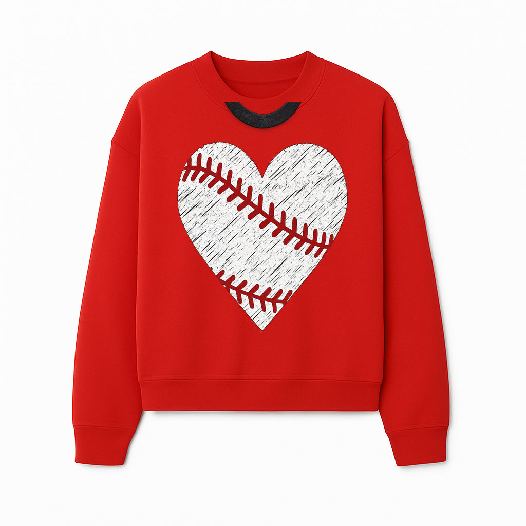 Baseball Heart Graphic Tee | Love for Baseball Lovers | Sports Apparel | Gift for Softball Fans | Vintage Baseball Tee - Sweatshirt 1758558732767.jpg