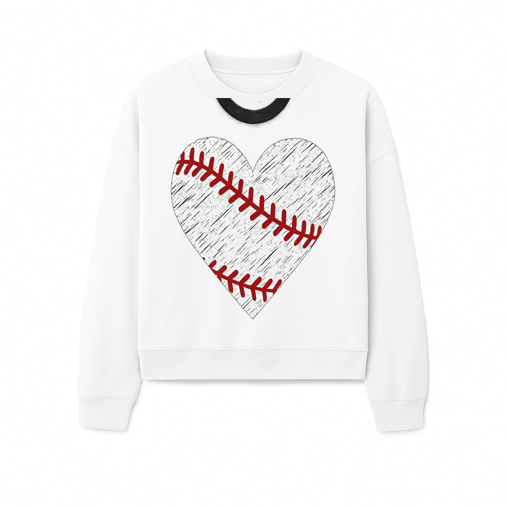 Baseball Heart Graphic Tee | Love for Baseball Lovers | Sports Apparel | Gift for Softball Fans | Vintage Baseball Tee - Sweatshirt 1758558733033.jpg