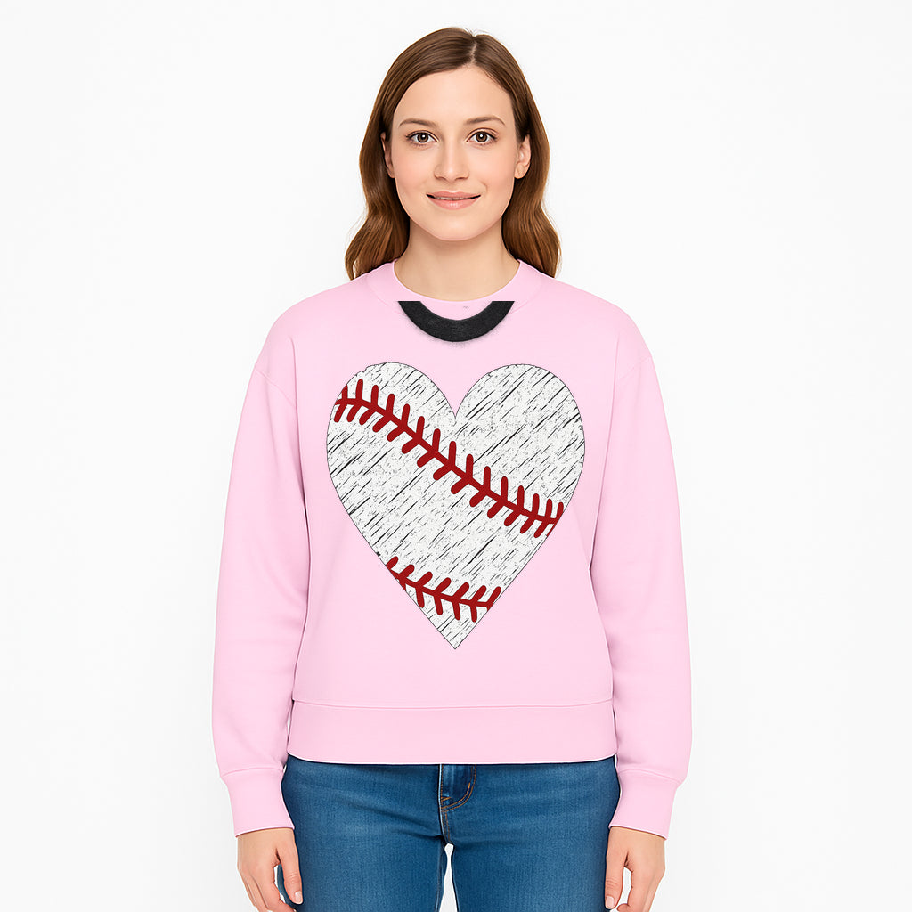 Baseball Heart Graphic Tee | Love for Baseball Lovers | Sports Apparel | Gift for Softball Fans | Vintage Baseball Tee - Sweatshirt 1758558734328.jpg