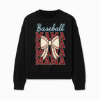 Baseball Mama T-Shirt with Bow, Cute Baseball Mom Graphic Tee, Softball Cheer Design for Sports Lovers and Fan Gifts - Sweatshirt 1758558734722.jpg