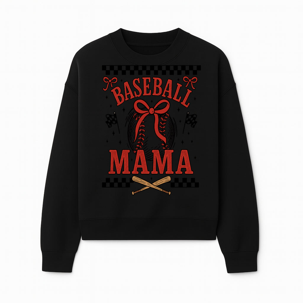 Baseball Mama Graphic Tee - Cute Sports Shirt for Baseball Moms, Softball Mom Gift, Vintage Style, Perfect for Game Day - Sweatshirt 1758558736952.jpg