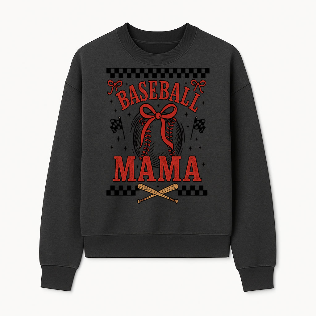 Baseball Mama Graphic Tee - Cute Sports Shirt for Baseball Moms, Softball Mom Gift, Vintage Style, Perfect for Game Day - Sweatshirt 1758558737091.jpg