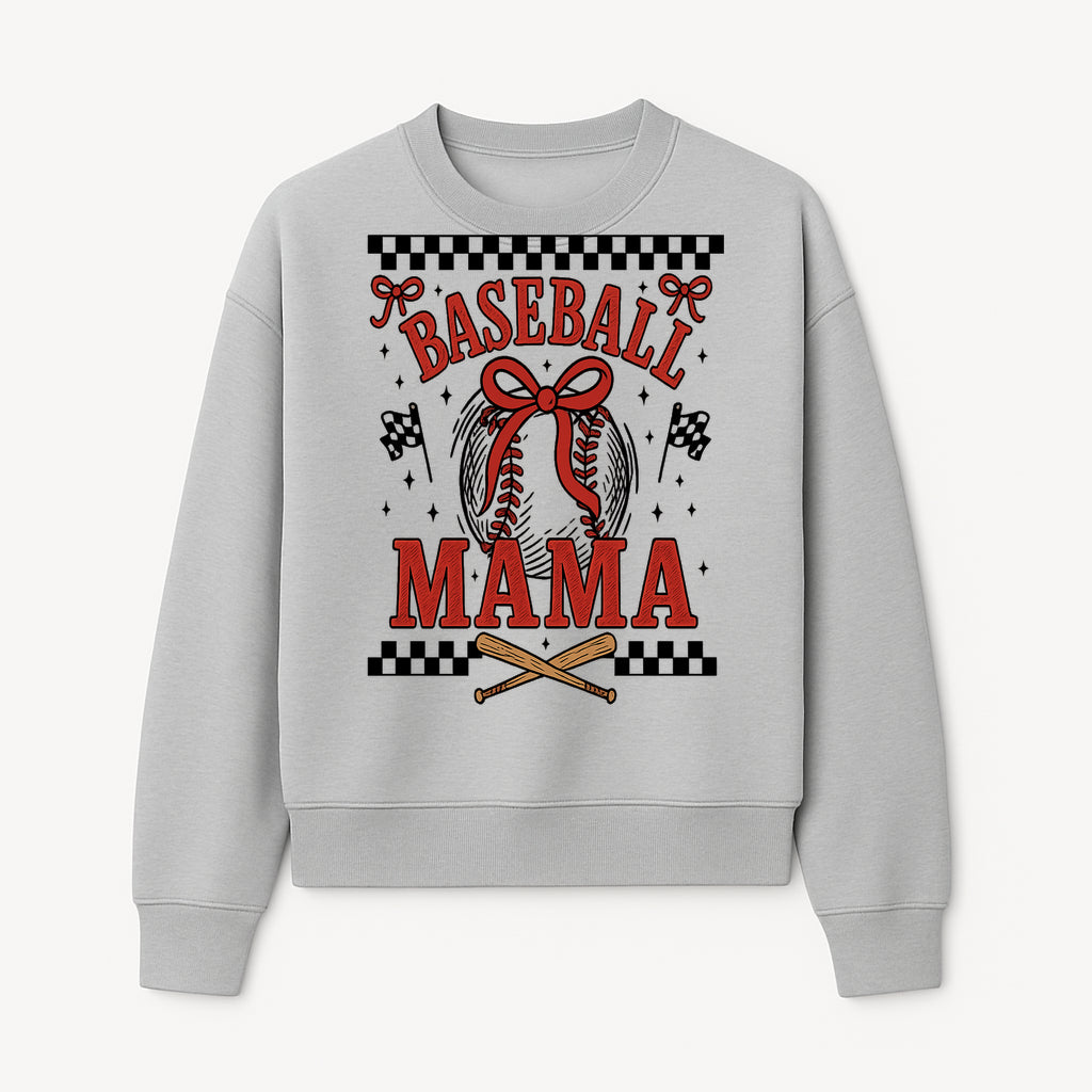 Baseball Mama Graphic Tee - Cute Sports Shirt for Baseball Moms, Softball Mom Gift, Vintage Style, Perfect for Game Day - Sweatshirt 1758558737358.jpg
