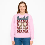Baseball Mama T-Shirt with Bow, Cute Baseball Mom Graphic Tee, Softball Cheer Design for Sports Lovers and Fan Gifts - Sweatshirt 1758558737443.jpg