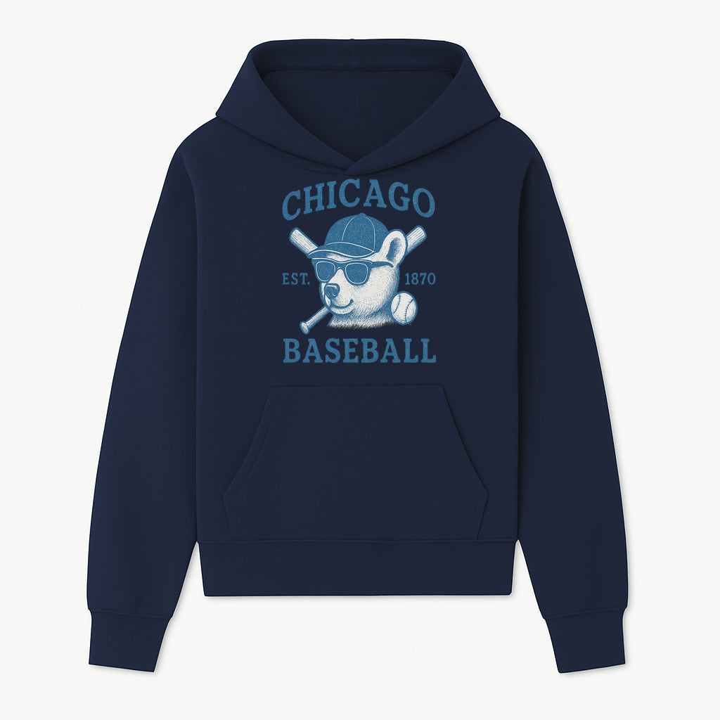 Chicago Baseball Bear Graphic Tee - Vintage Style, Established 1870, Cool Sunglasses, Perfect Gift for Fans - Hoodie 1758558737867.jpg