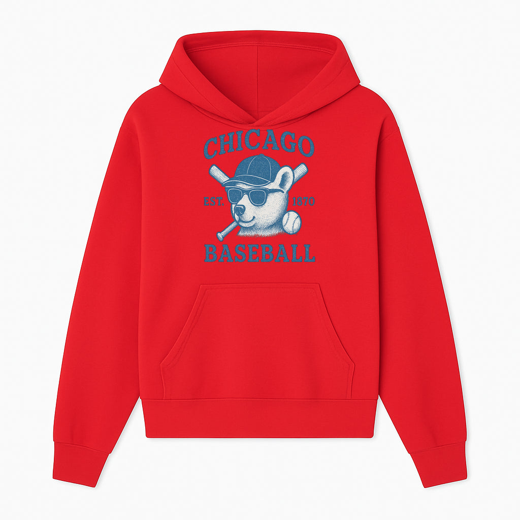 Chicago Baseball Bear Graphic Tee - Vintage Style, Established 1870, Cool Sunglasses, Perfect Gift for Fans - Hoodie 1758558737991.jpg