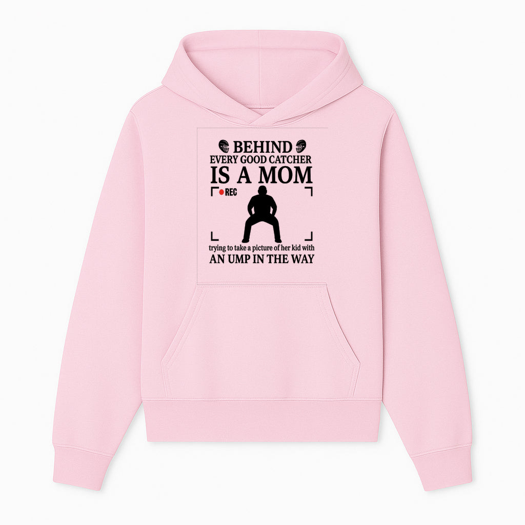Behind Every Good Catcher Is A Mom - Humorous Sports Mom Shirt, Perfect for Catcher Moms, Softball/ Baseball Gifts - Hoodie 1758558738391.jpg