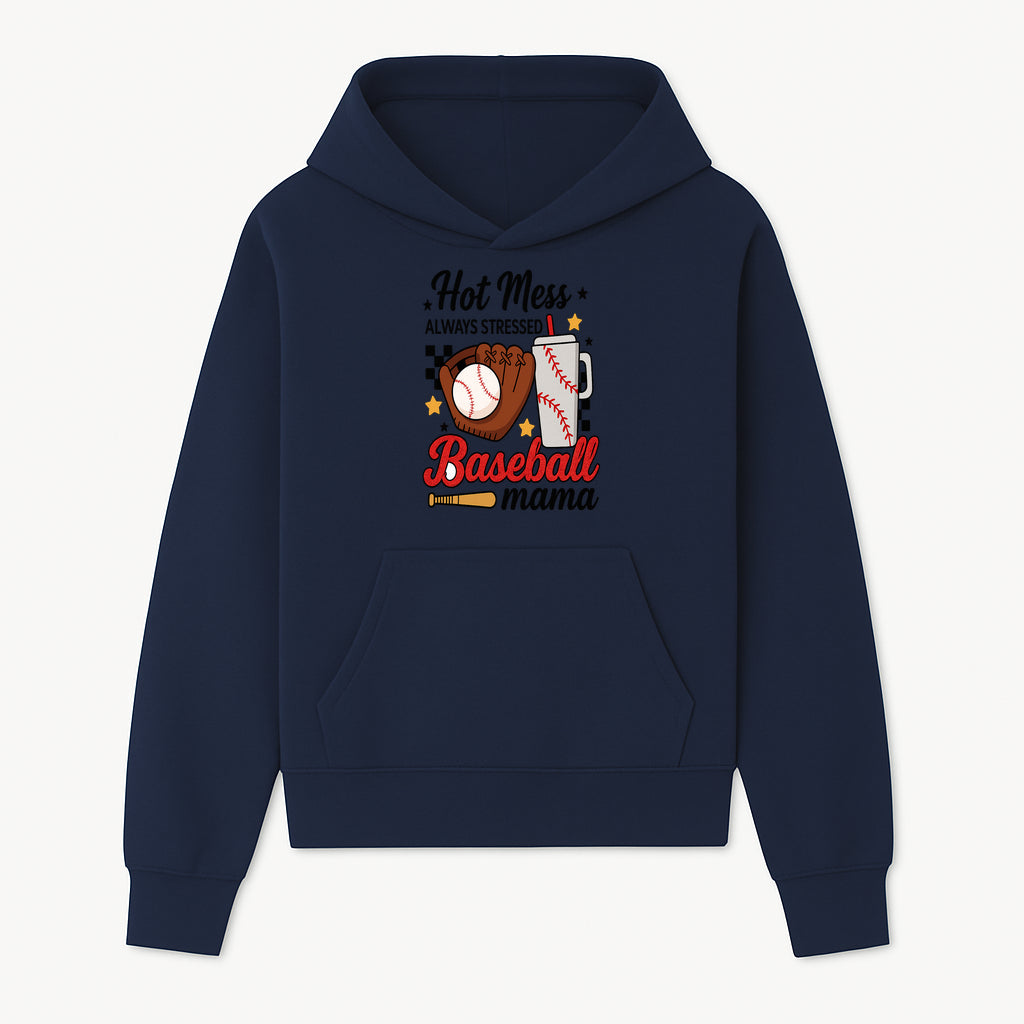 Baseball Mama Hot Mess Always Stressed Graphic Tee for Moms, Sports Fans Fun Baseball Theme Shirt - Hoodie 1758558739160.jpg